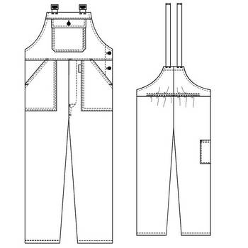 Arbeitshose Latz weiß Gr. 56