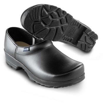 PANTOFFELN mit FERSENTEIL SCHWARZ 44