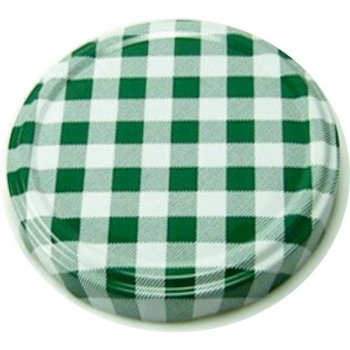 Sturzgläser Deckel grün/weiß kariert