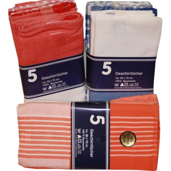 Preview: Baumwoll Geschirrtücher 5er