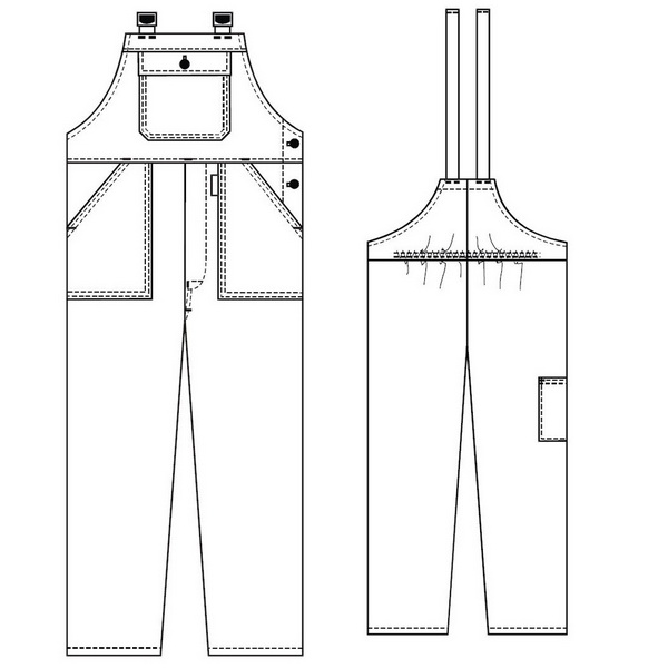 Arbeitshose Latz weiß Gr. 52