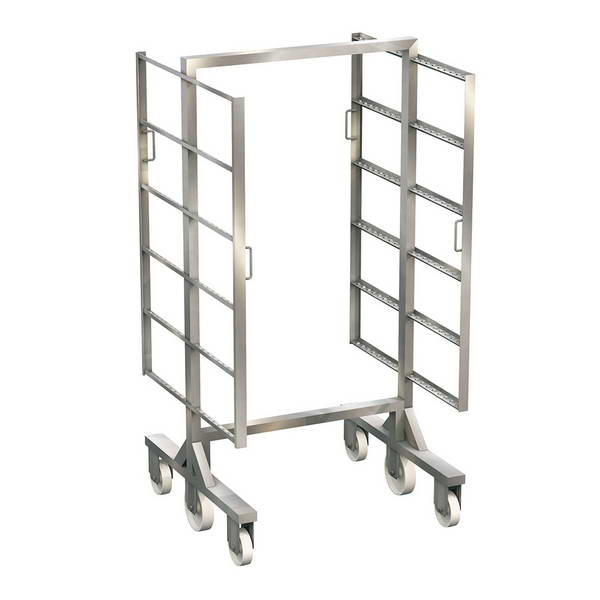 Niro-Rauchwagen 921x985x1970mm ohne Griffe