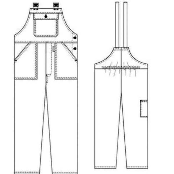 Arbeitshose Latz weiß Gr. 50 PURE