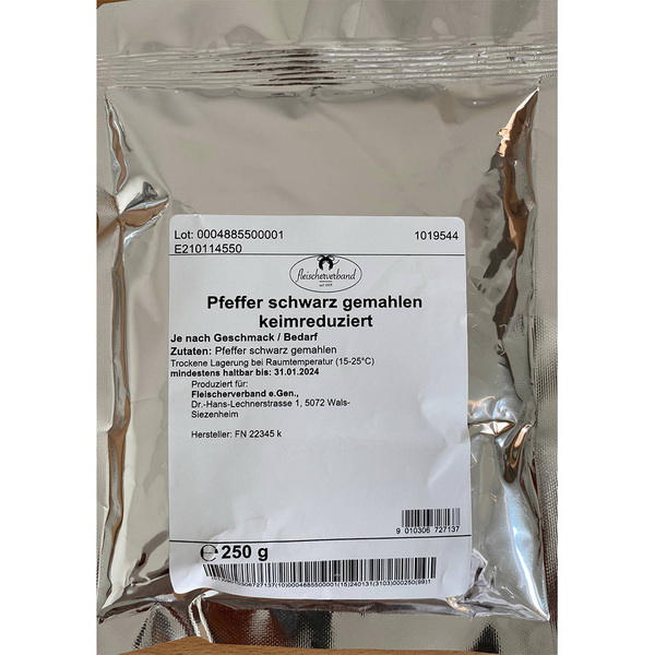 Pfeffer schwarz gemahlen 250g