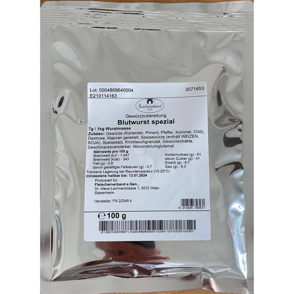 Blutwurst Spezial 100g