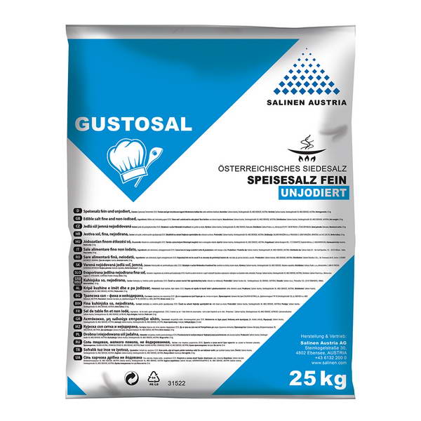 Gustosal Speisesalz fein unjodiert 25 kg